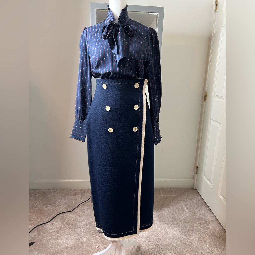 J. Crew Collection Nautical Wrap Sweater Skirt